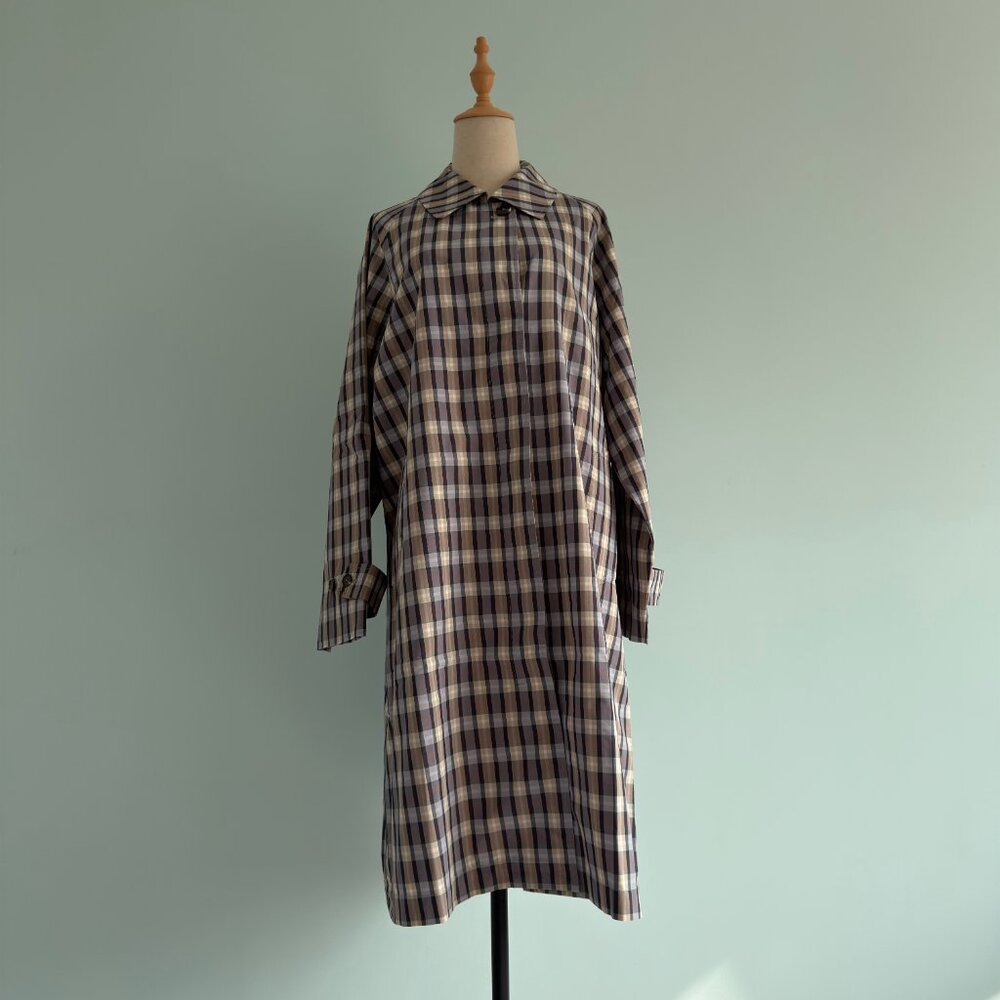 The Row Tavishina checked silk-blend coat - Picture 4 of 11